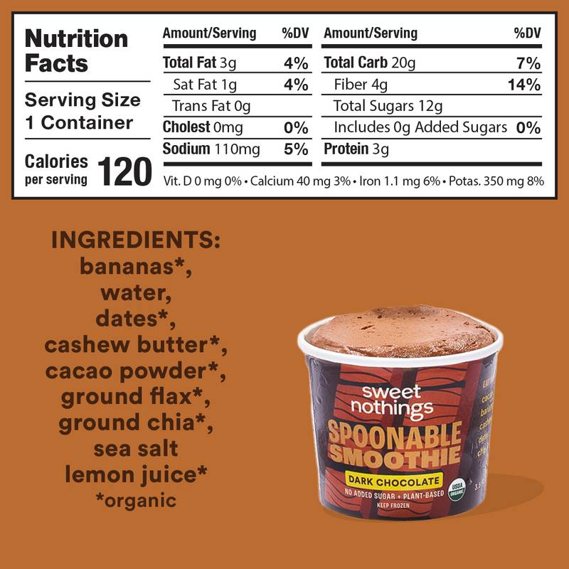 Sweet Nothings Smoothie Cup - Dark Chocolate 3.5oz