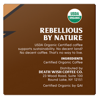 Death Wish Coffee Organic Medium Roast K-Cups 10ct Box