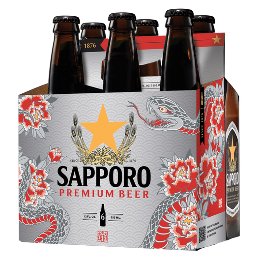 Sapporo Premium Beer 6pk 12oz BTL 4.9% ABV