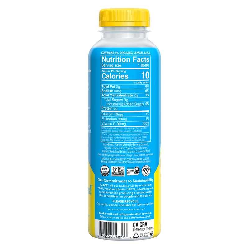 Lemon Perfect Original Lemon Organic Lemon Water 15.2oz Btl