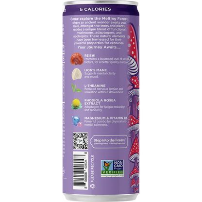 Melting Forest Strawberry Lavender Mushroom D-Stress 12oz Can