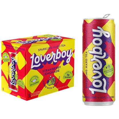 Loverboy Strawberry Lemonade Sparkling Hard Tea 6pk 12oz Can 4.2% ABV