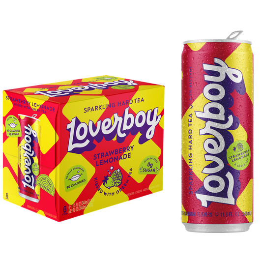 Loverboy Strawberry Lemonade Sparkling Hard Tea 6pk 12oz Can 4.2% ABV