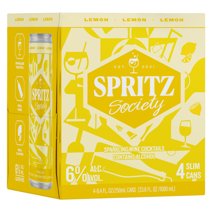 Spritz Society Lemon 4pk 250ml Can 6.0% ABV