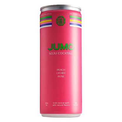 JUMO Soju Cocktail Peach Lychee Rose 4pk 8%ABV