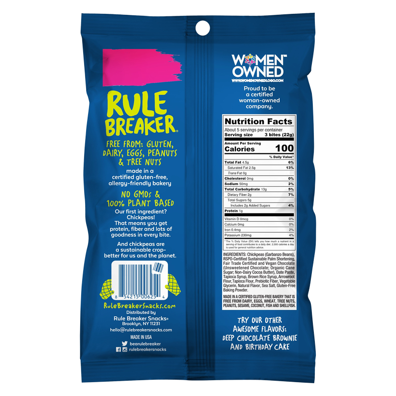 Rule Breaker Snacks Chocolate Chunk Blondie Bites 4oz