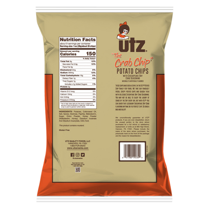 Utz Potato Chips Crab 8.5oz