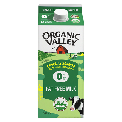 Organic Valley Non-Fat Milk 1/2 Gallon