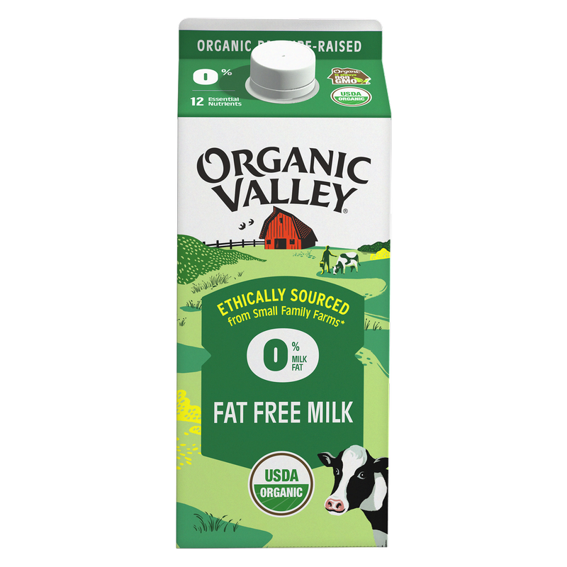 Organic Valley Fat Free Milk 1/2 Gallon CA