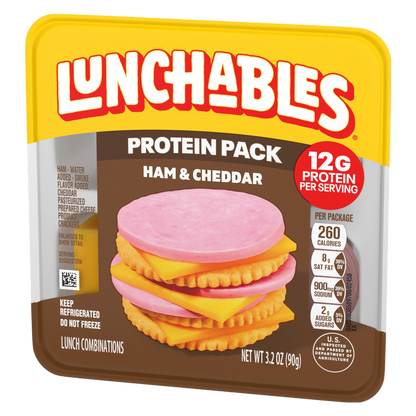 Lunchables Ham & Cheddar Cracker Stackers -  3.2oz