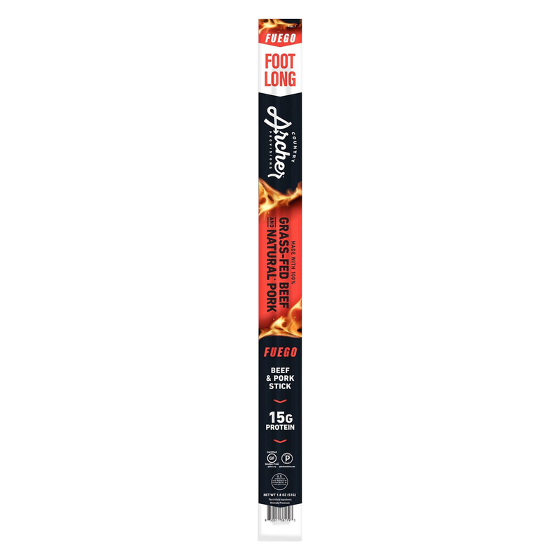 Country Archer Fuego Footlong Beef & Pork Stick 1.8oz