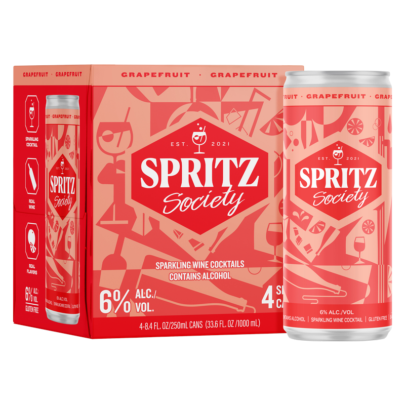 Spritz Society Grapefruit 4pk 250ml Can 6.0% ABV
