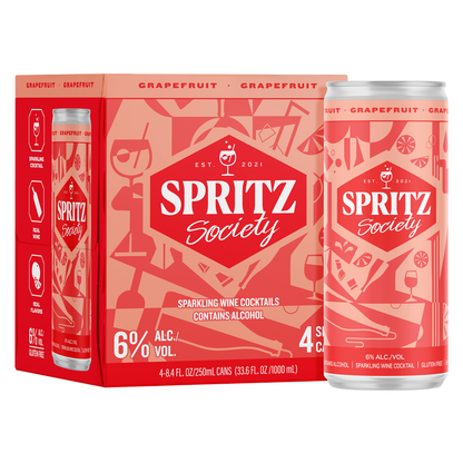 Spritz Society Grapefruit 4pk 250ml Can 6.0% ABV