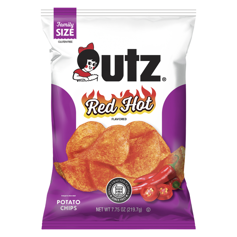 Utz Potato Chips Red Hot 7.75oz