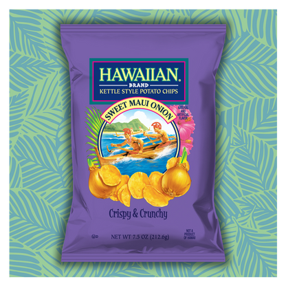 Hawaiian Sweet Maui Onion Kettle Style Potato Chips 7.5oz