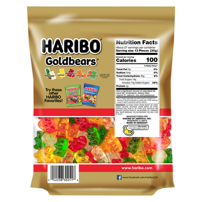 Haribo Goldbears Gummi Candy 28.8oz