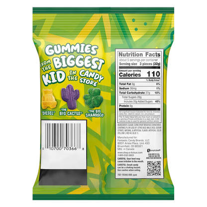 SHAQ-A-LICIOUS Sour Gummies, 6.2 oz