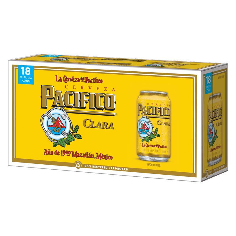 Pacifico 18pk 12oz Cans 4.4% ABV