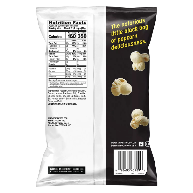 Smartfood White Cheddar Popcorn 2oz