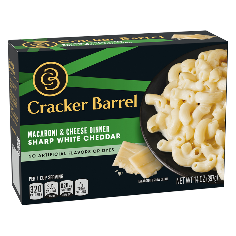 Cracker Barrel White Cheddar Macaroni & Cheese Box, 14oz.