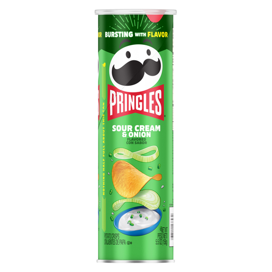Pringles Sour Cream & Onion Potato Crisps Chips 5.5oz