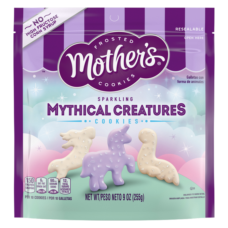 Mother's Sparkling Mythical Creatures Cookies, 1 Resealable 9 oz Bag