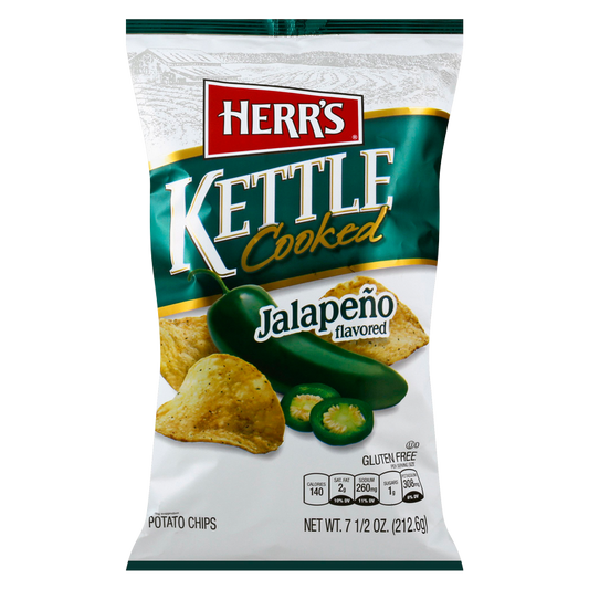 Herr's Jalapeno Kettle Chips 7.5oz