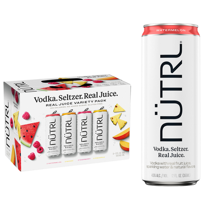 NUTRL Real Juice Vodka Hard Seltzer Variety Pack 8pk 12oz Cans 4.5% ABV