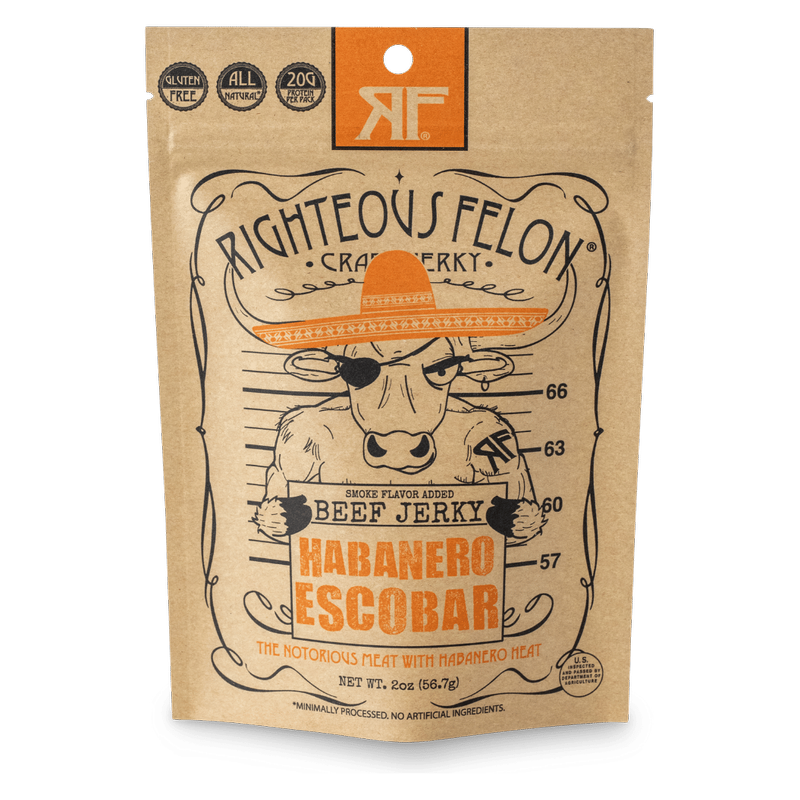 Righteous Felon Habenero Escobar Beef Jerky 2oz