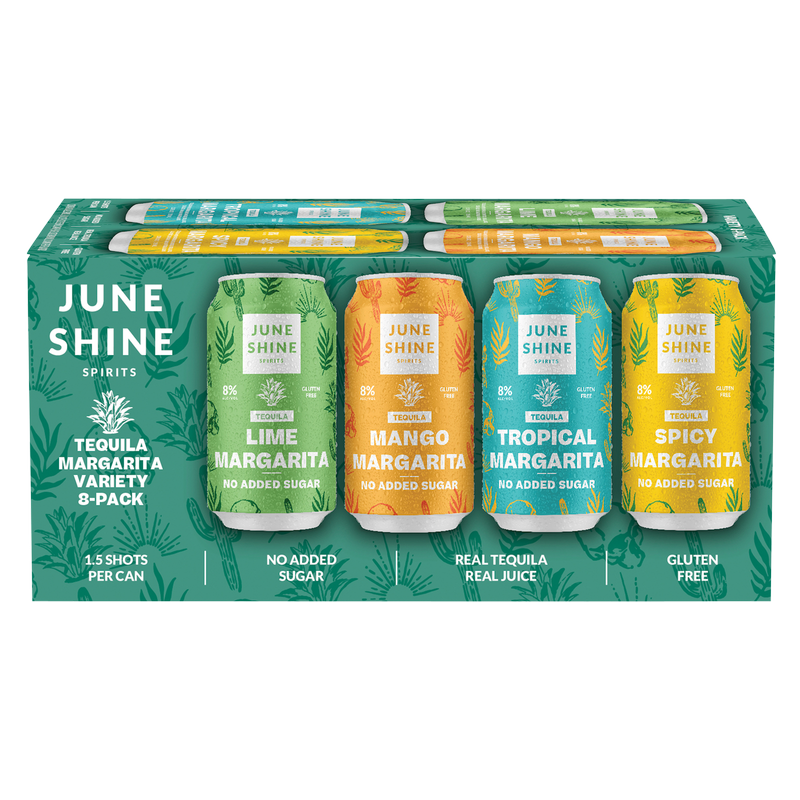 JuneShine Tequila Margarita Variety Pack 8pk 12oz Can 8% ABV