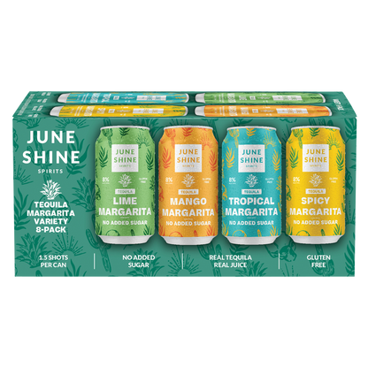 JuneShine Tequila Margarita Variety Pack 8pk 12oz Can 8% ABV