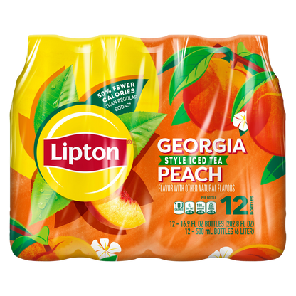 Lipton Iced Peach Tea 12pk 16.9oz Btl