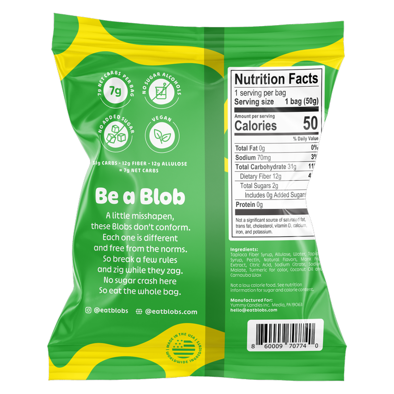 Blobs Passionfruit-Pineapple Gummies, 1.8 oz