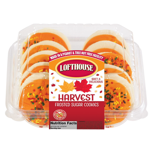 Lofthouse Harvest Orange Frosted Sugar Cookies 13.5oz Tray