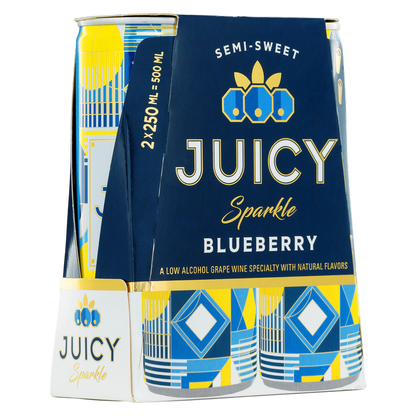 Juicy Sparkle Blueberry Sparkling Wine 2pk 250ml