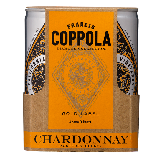 Coppola Diamond Collection Chardonnay White Wine, California, 250 mL 4-pack