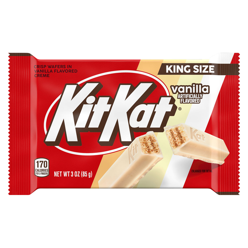 KIT KAT Crisp Wafers In Vanilla Flavored Creme King Size Bar, 3 oz