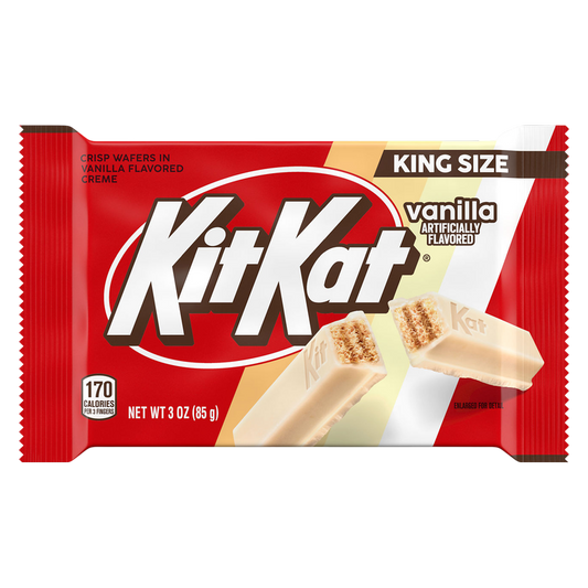 KIT KAT Crisp Wafers In Vanilla Flavored Creme King Size Bar, 3 oz
