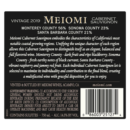 Meiomi California Cabernet Sauvignon 750ml