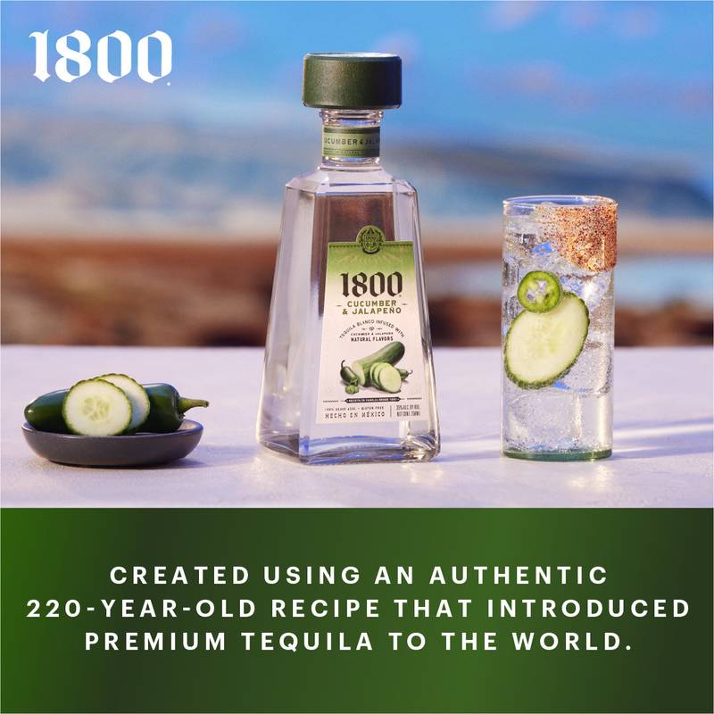 1800 Cucumber & Jalapeño Tequila 750ml (70 Proof)