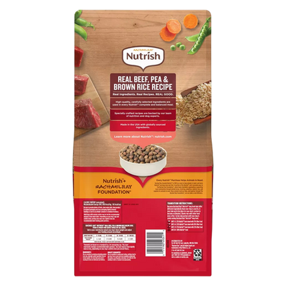 Rachel Ray Nutrish Adult Dry Dog Food Real Beef, Pea, & Brown Rice Recipe 5lb