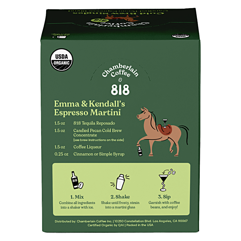 Chamberlain Coffee Candied Pecan Dark Roast 10pk Limited Edition Inspired By 818 Tequila