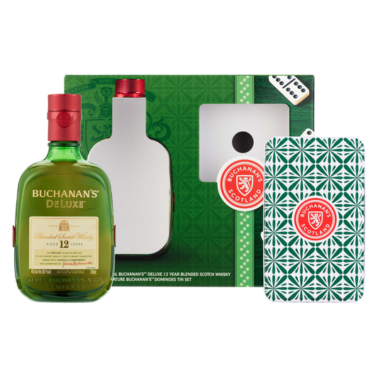 Buchanan's 12 Year Scotch 750ml Bottle w/ Dominoes Tin