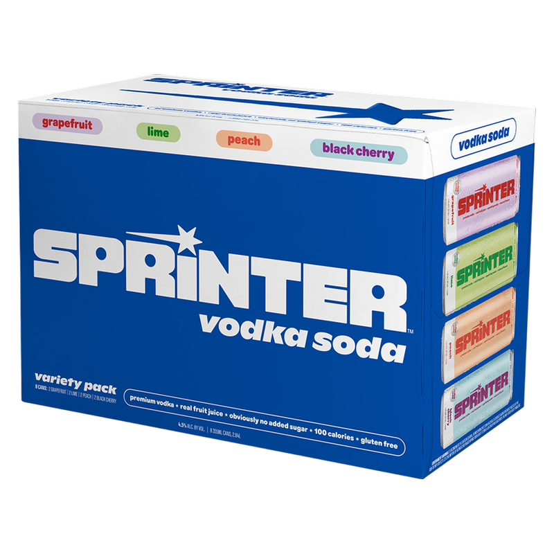 Sprinter Vodka Soda Variety 8pk 12oz Cans 4.5% ABV