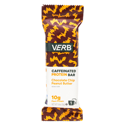 Verb Caffeinated Energy Bar, Chocolate Chip Peanut Butter, 1.8oz