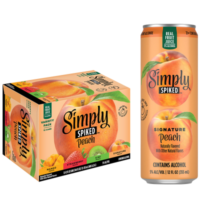 Simply Spiked Peach Variety Pack  12pk 12oz Can 5% ABV