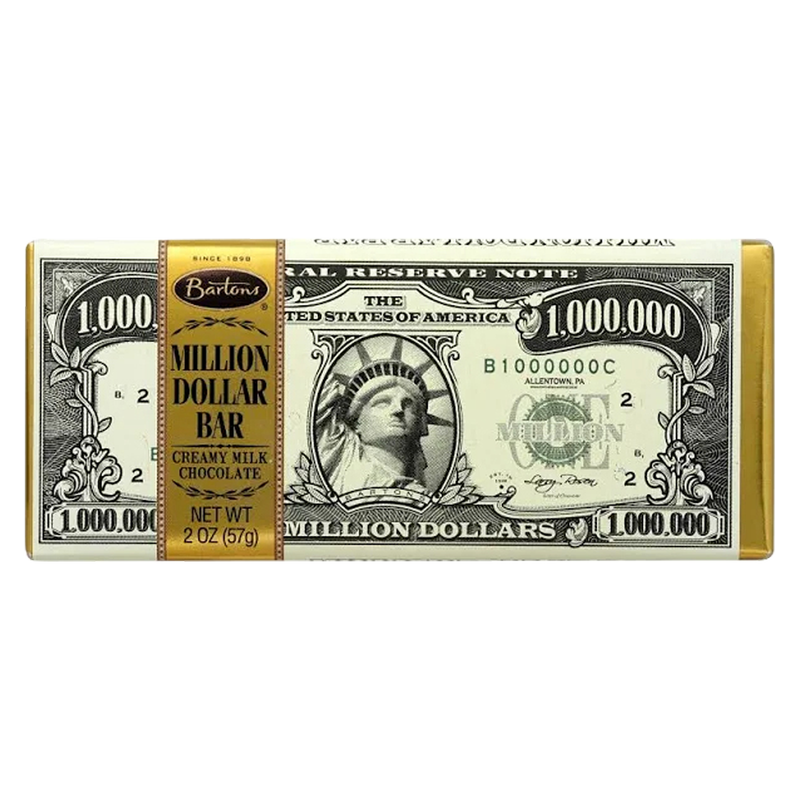 Bartons Milk Chocolate Million Dollar Bar 2oz