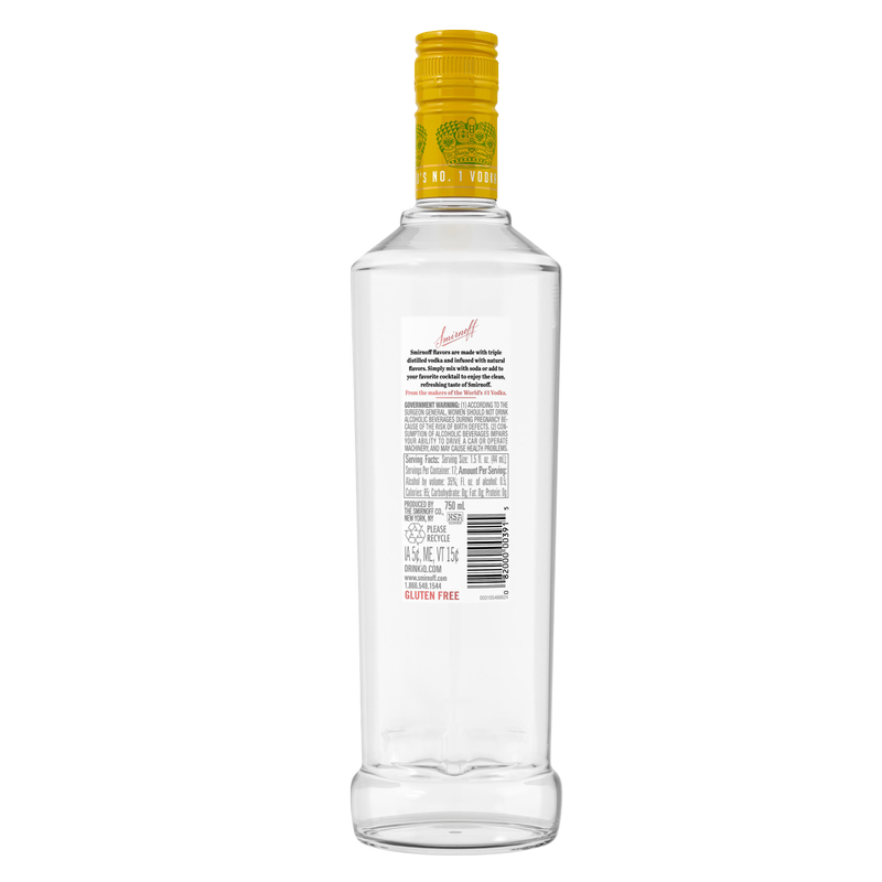 Smirnoff Citrus Vodka 750ml