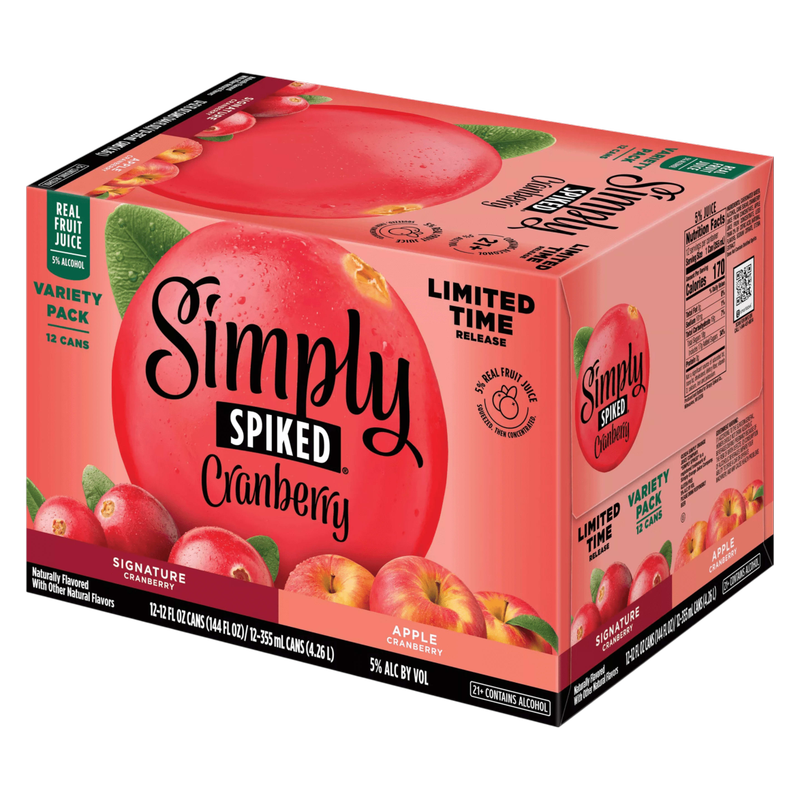 Simply Spiked Cranberry 12pk 12oz Cans 5% ABV