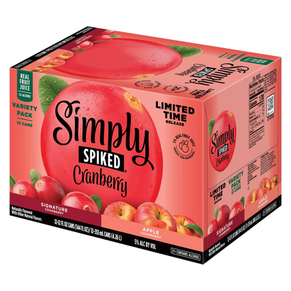Simply Spiked Cranberry 12pk 12oz Cans 5% ABV